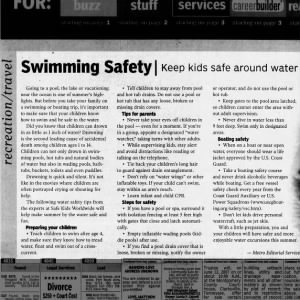 Swimming safety clip 