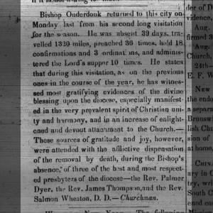 Notice of Salmon Wheaton's death in Bishop Onderdonk's diocese (New York), 1844