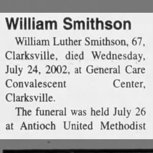 Smithson, William Luther #1